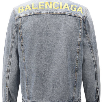 Котоновая куртка унисекс с надписью Balenciaga 25162-1