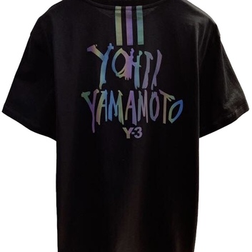 Черная футболка со светоотражающим принтом Y3 26701-1