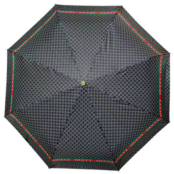 Черный зонтик унисекс с принтом бренда 29481