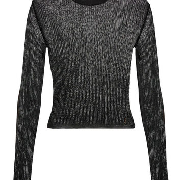 Легкий черный свитер с монограммой YSL 29454