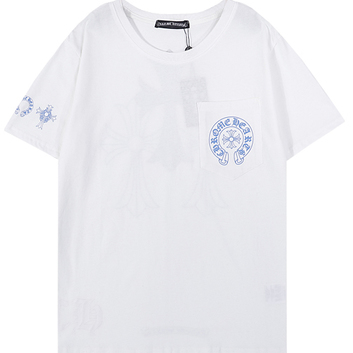 Белая мужская хлопковая футболка с крестами 27328