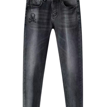 Джинсы с вышивкой “Череп и кости” Philipp Plein 29654