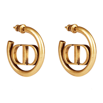 Серьги кольцами с лого Dior 29686