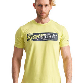 Мужская футболка цвета лайм Aeronautica Militare 4596