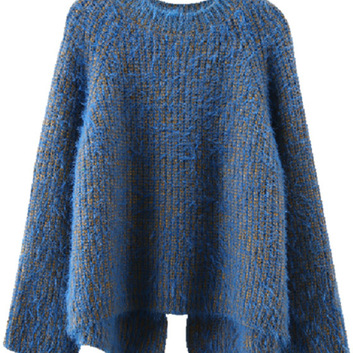 Асимметричный мохеровый свитер оверсайз 30131
