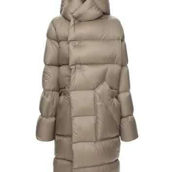 Невероятный хаки пуховик с капюшоном RICK OWENS 27234-1