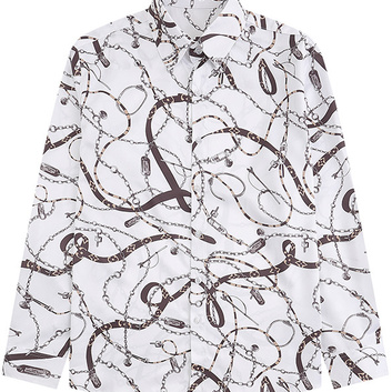Рубашка мужская с принтом Louis Vuitton 30387