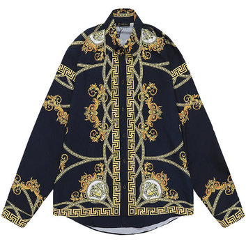 Рубашка с орнаментом бренда Versace 30389