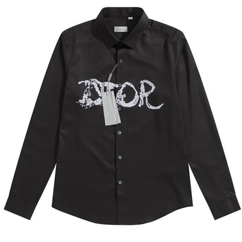 Черная рубашка с надписью Dior 30398