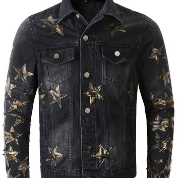 Мужская джинсовая куртка “Звезды” Amiri 30412