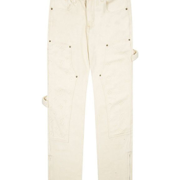 Белые джинсы с принтом Louis Vuitton 30420
