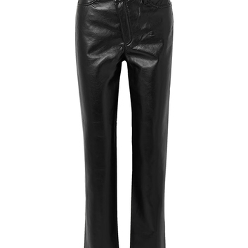 Черные женские штаны из эко-кожи 30460