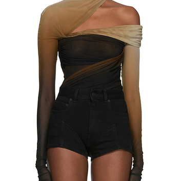 Невероятное дизайнерское боди асимметрия 30467