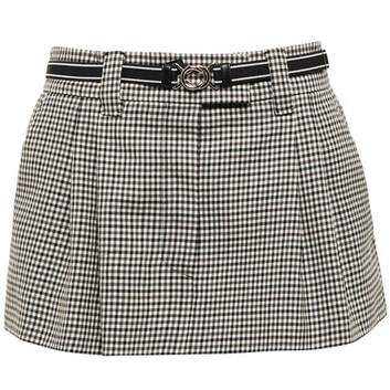Короткая юбка в клетку Miu Miu 30502