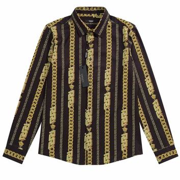 Рубашка с фирменным орнаментом Versace 30611