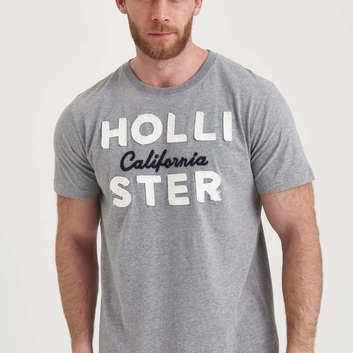 Серая футболка Hollister 20549
