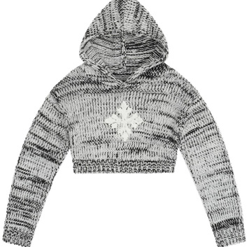 Короткий свитер с капюшоном SMFK 30697