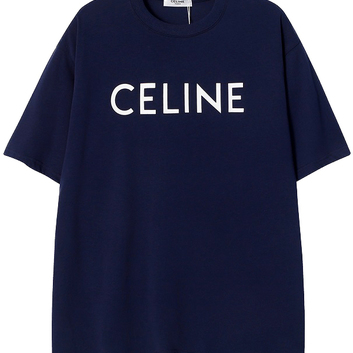 Хлопковая футболка с надписью Celine 30729