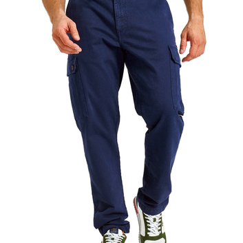 Синие брюки с завязками Aeronautica Militare 4836