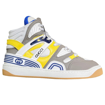 Высокие кожаные кроссовки унисекс GG 30760