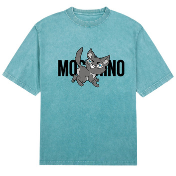 Мужская состаренная футболка с рисунком Moschino 30772