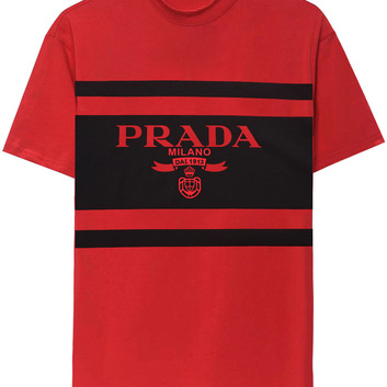 Хлопковая футболка унисекс Prada 30834