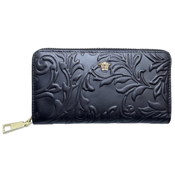 Кожаный кошелек с тиснением Versace 30866