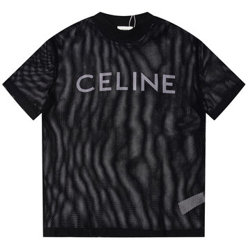 Модная женская футболка из сетки Celine 30888
