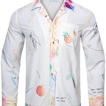 Мужская рубашка с принтами Casablanca 30932
