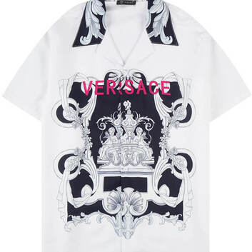 Рубашка с принтом спереди Versace 30935