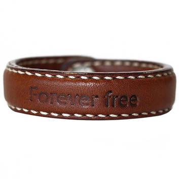 Кожаный браслет "Forever free" 30967