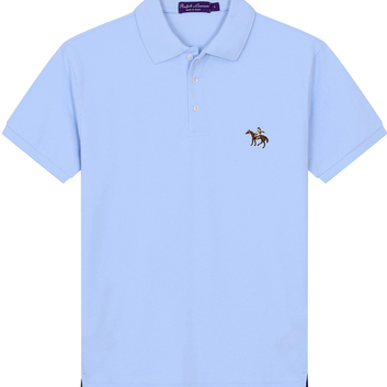 Однотонная футболка с вышивкой POLO 31014
