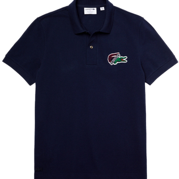 Однотонное поло с вышивкой Lacoste 31018