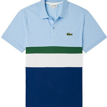 Голубая мужская футболка поло Lacoste 31020