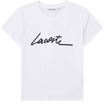 Женская летняя футболка с вышивкой Lacoste 31187