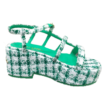 Туфли на платформе в клеточку Chanel 31204