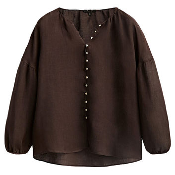 Льняная свободна блуза Massimo Dutti 30972