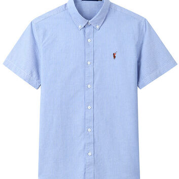 Хлопковая рубашка с короткими рукавами POLO 31419