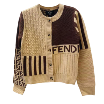 Жаккардовая кофта на пуговицах Fendi 31676