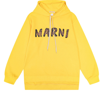 Однотонное худи с разрезами Marni 31723