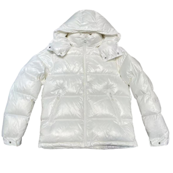 Белый стильный пуховик Moncler 31861