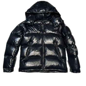 Черный пуховик с капюшоном Moncler 31859