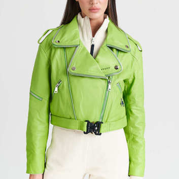 Кожаная куртка косуха Balenciaga 9418-1