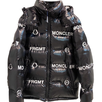 Черная куртка с принтом Moncler 31888