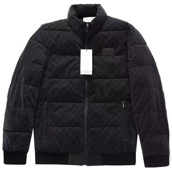 Черная мужская куртка с монограммой 31989