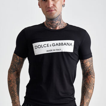 Черная футболка с интересным декором Dolce&Gabbana 20547